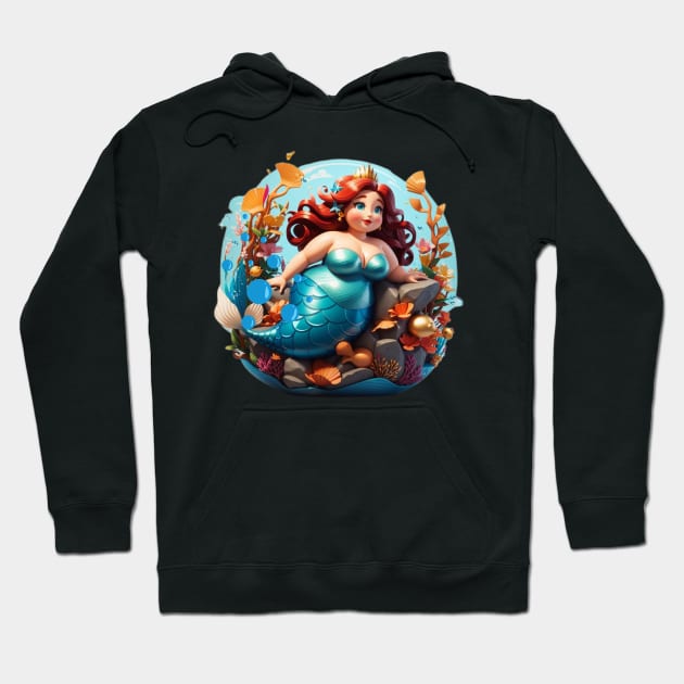 Plus Size Beauty in a Mermaid World Hoodie by MGRCLimon